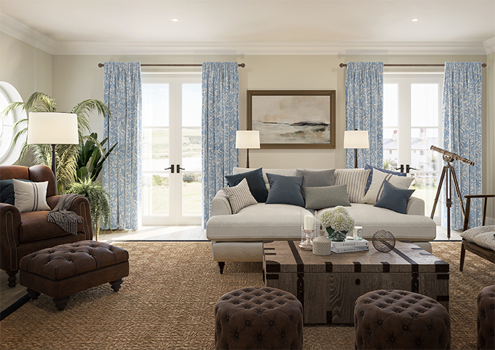 Aviary Velvet, Denim - Made to Measure Curtain - Image 14